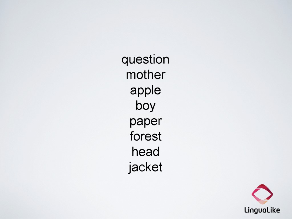 question mother apple boy paper forest head jacket